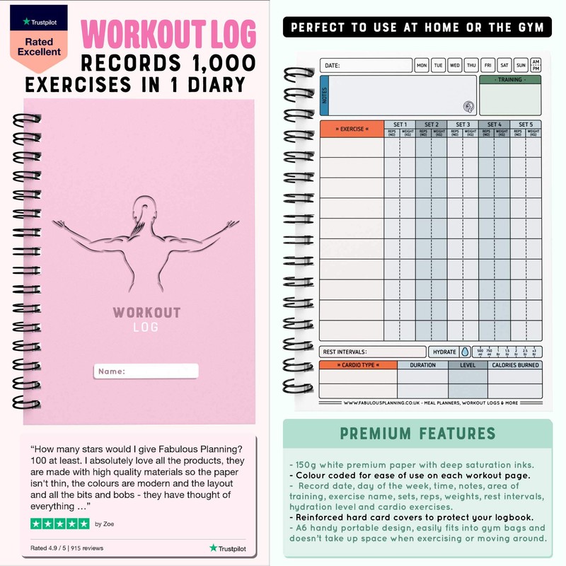 Workout Log Gym - XL & XS Gym, Fitness, and