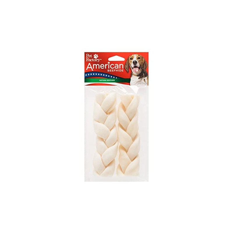 Pet Factory American Beefhide 6" Braided Sticks Dog Chew Treats