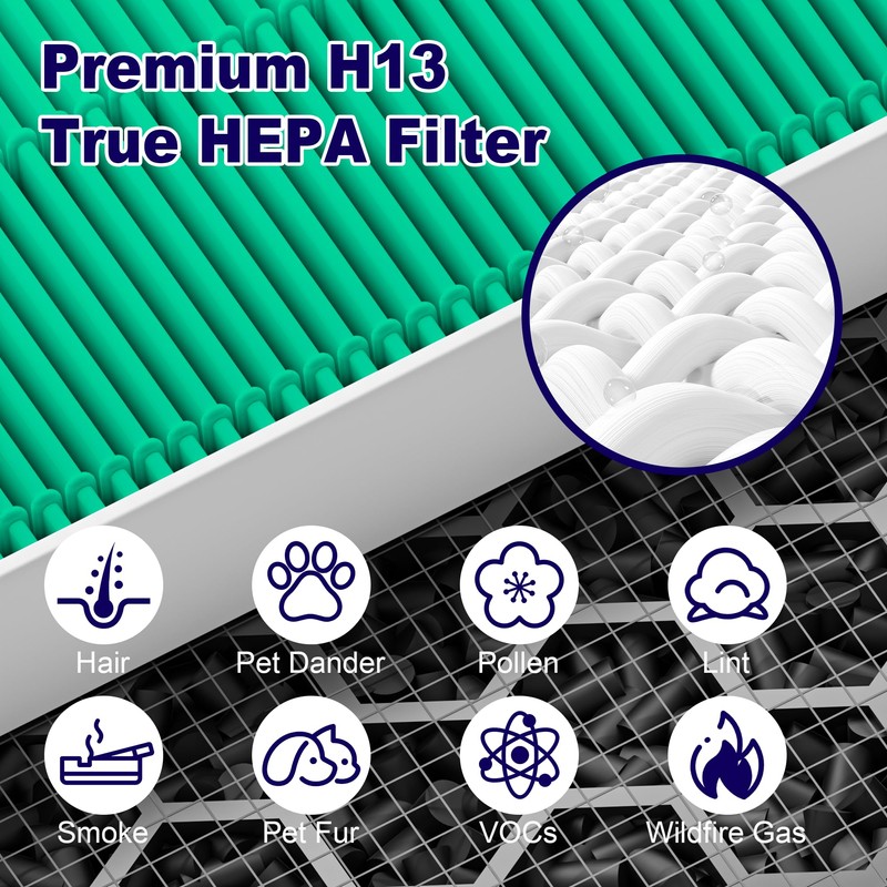 PETOX 4 Pack 116130 HEPA Toxin Absorber Replacement Filter H