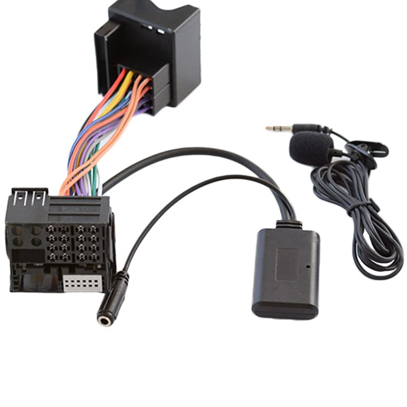 KACEPAR Bluetooth Audio AUX Cable Adapter with Microphone, 12-pin aux