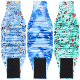 Reusable Dog Diapers Male 3 Pack, Premium Washable Belly Bands for Male Dogs, High Absorbing Large Male Dog Wraps for Doggie & Puppy in Incontinence or Excitable Urination and Training Star M