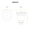 Whitehaus NRNW35A-SS 3-1/2-Inch Basket Strainer with Deep Removable Basket, Stainless