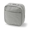 MUJI 84475863 Wrinkle Nylon Wide Open Square Pouch, Gray, Approx.