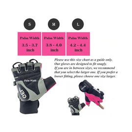 Mateidas gym gloves men cycling gloves for men weight lifting gloves women bike gloves leather with wrist strap breathable padded support with palm protection (Pink, L)