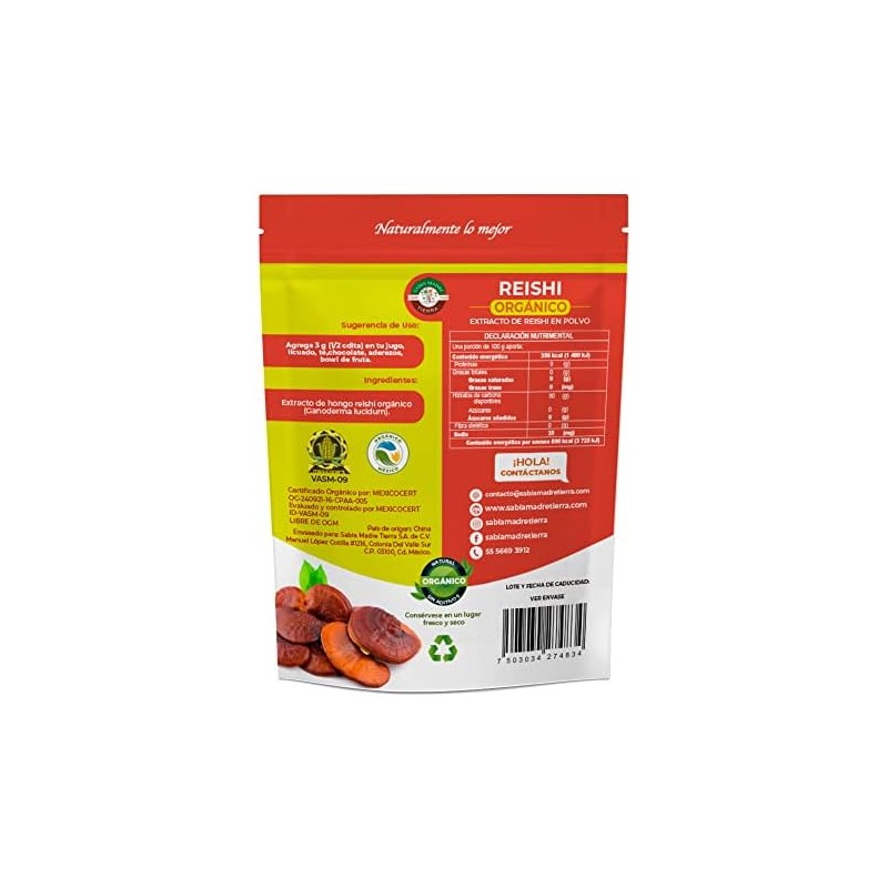 SABIA MADRE TIERRA - REISHI 250GR - EXTRACTO EN POLVO