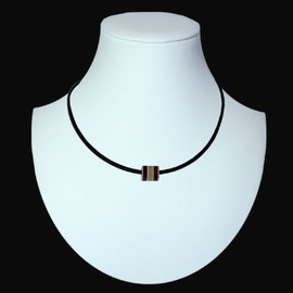 InCollections K010200010190 Women's Bead 925/000 Sterling Silver with Amber on Rubber Cord 3.0/42 cm, Rubber, Amber