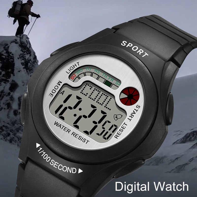 Women Men Digital Waterproof Sports Watch Surfing Watch Multifunctional Watch
