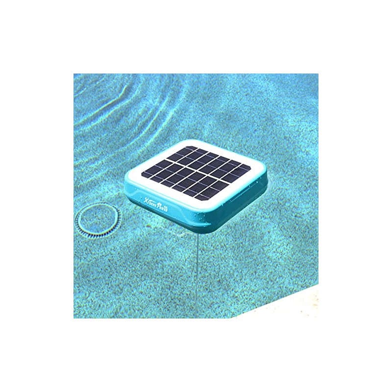 XtremepowerUS 90134-V Solar Pool Ionizer Floating Water Cleaner, Blue/Black