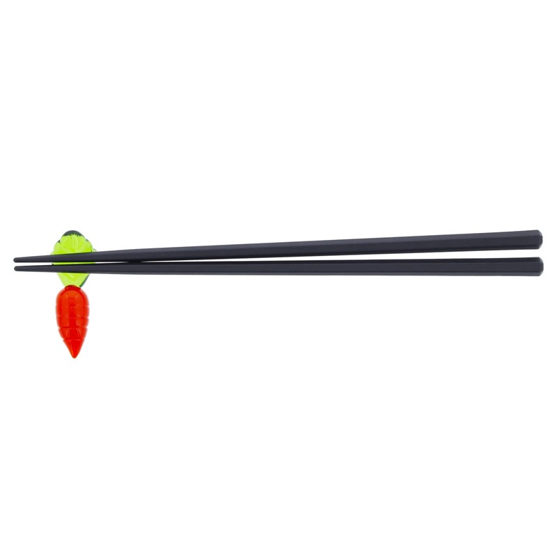 Keisui Chopsticks Rest, Handmade Glass, Chopsticks, Carrot, Approx. 2.2 x