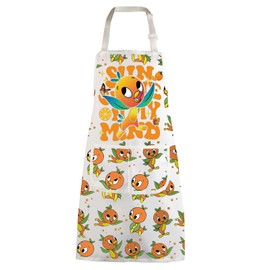 WZMPA Orange Bird Kitchen Apron Orange Bird Fans Gifts Sunshine On My Mind Orange Bird Adjustable Apron Orange Bird Merch, Sunshine Mind Ap