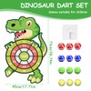 GXGM 1 x Dinosaur Toy, Children's Dartboard with 12 Sticky