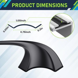 1" RV Vinyl Trim Molding Insert White for RV Camper Travel Trailer Screw Cover Gutter Corner Channel Outside Seam roof Edge Track Heavy Duty Trim (Black, 50FT)