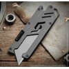 KUNSON Stainless Steel Keychain Utility Knife, Portable Pocket Retractable Box