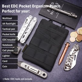 Viperade VE3 Pocket Organiser Tool Organiser for Men, Nylon Pocket Organiser Storage EDC Equipment, Stay Organised, Torch, Tactical Pen