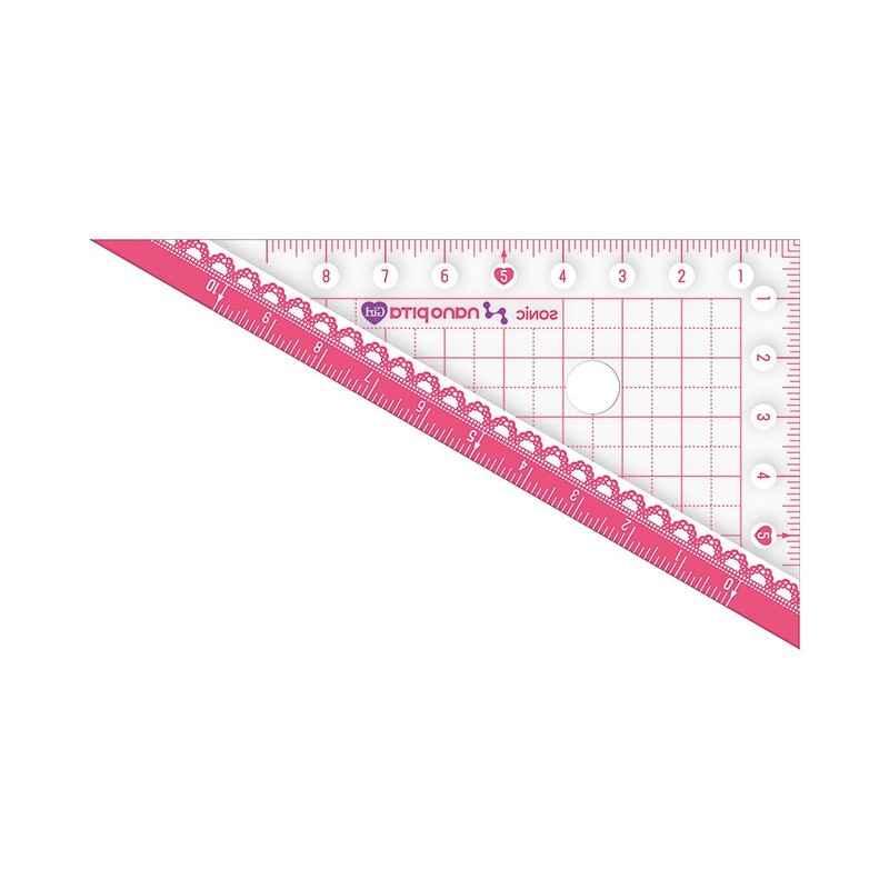 Sonic Nano Pita Girl Triangle Ruler 3.9 inches (10 cm)
