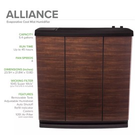 AIRCARE Digital Whole-House Console-Style Evaporative Humidifier - Copper Night