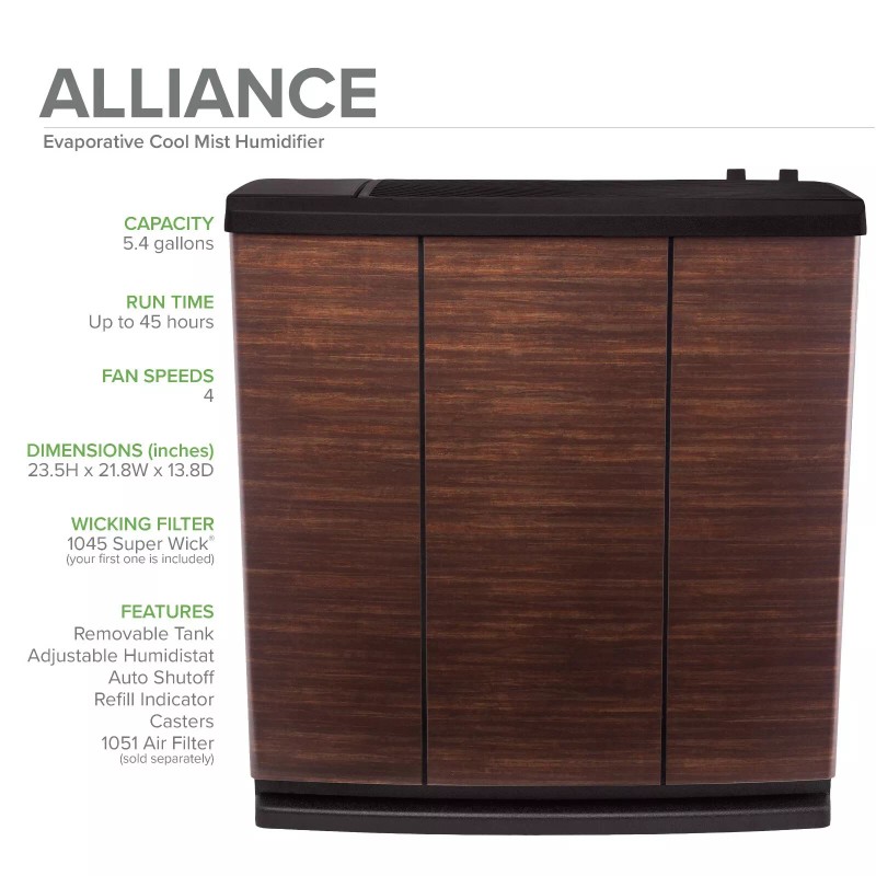 AIRCARE Digital Whole-House Console-Style Evaporative Humidifier - Copper Night