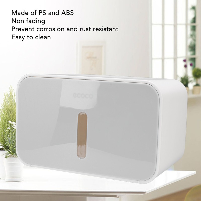 Toilet Paper Roll Box Cover Waterproof Punch Free Prevent Corrosion