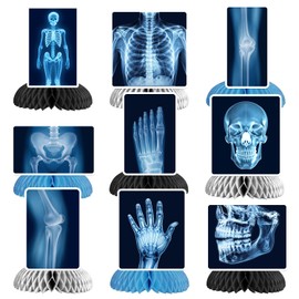 9Pcs Radiology X Ray Honeycomb Centerpieces Radiology Party Favors Birthday Party Decorations X Ray Centerpieces Decorations Supplies for Radiology Xray Doctor Medical Theme Party Baby Shower Supplies