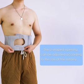 FIRRKEP Abdominal Medical ostomy belt, Adjustable Stoma support belt Portable ileostomy colostomy belt,Universal Ostomy belt helps protection ostomy bag