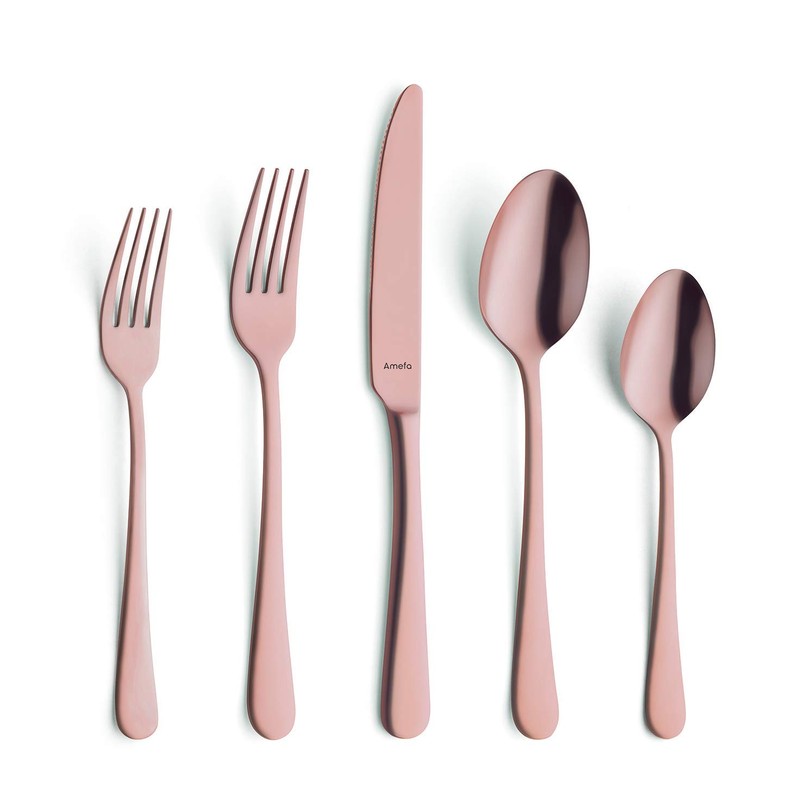 Amefa Austin 18/0 Stainless Steel Flatware Set - Matte Copper