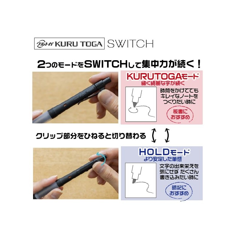 Mitsubishi Pencil M31009GG1PRP Mechanical Pencil Alpha Gel Switch 0.3mm Rose