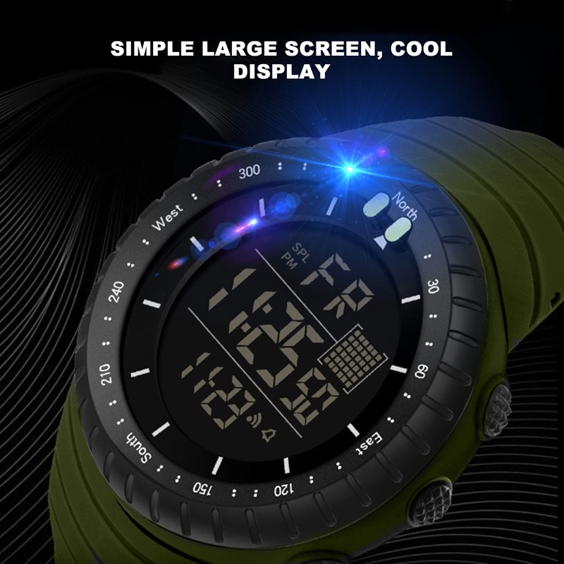 Electronic Sports Watch Waterproof Night Light Large Screen Quick Release