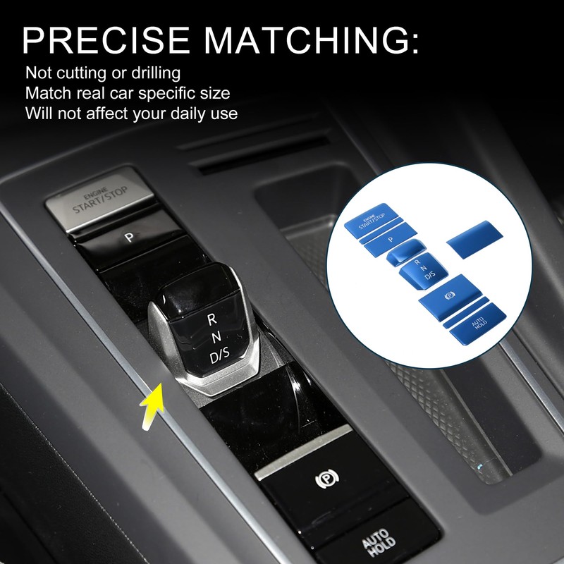 TUCKBOLD Gear Shift Panel Handbrake Parking Brake Button Sticker for