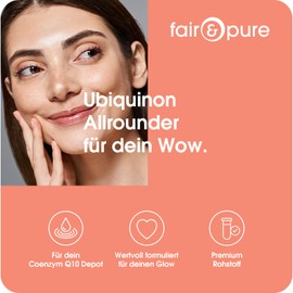 Fair & Pure Co-Enzyme Q10 Capsules 200 mg, Pack of 120, Swallow-friendly, Vegan Dietary Supplement without Additives, Made in Germany