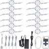 Meigour Hardwired Under Cabinet Puck Light Kit, Linkable Daisy Chained