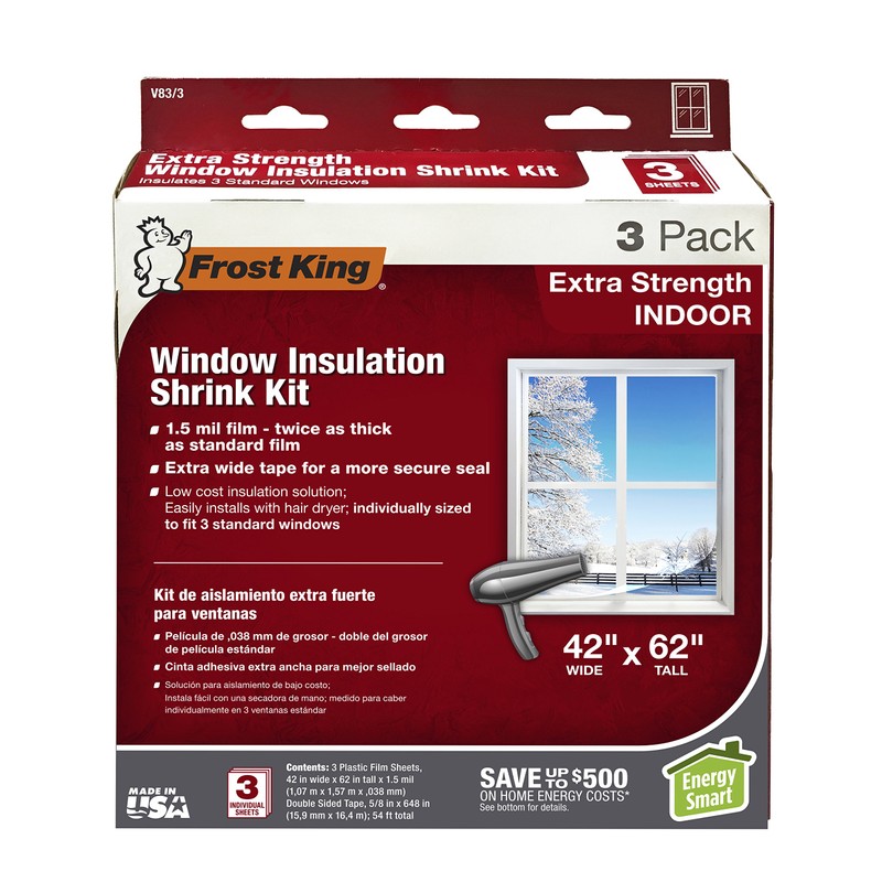 Frost King V83/3 Heavy Duty Shrink Window Kit for Standard