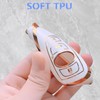 for Subaru Key fob Cover with Keychain,White Soft TPU Protection