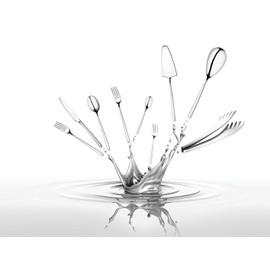 Servier- und Nudelzange 18/10 Edelstahl - Marke Broggi