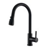 GIMILI Black Kitchen Faucet with Pull Down Sprayer Single Hole