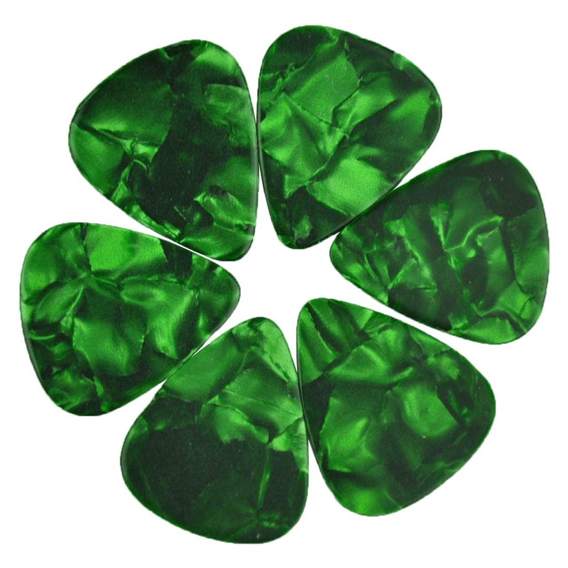 Celluloid Green Pearl Guitar Or Bass Pick - 1.2 mm