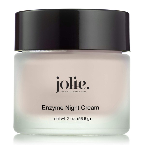 Jolie Papaya Enzyme Night Cream - Facial P.M. Moisturizer With Advanced Hydration - All Skin Types - 2 oz.