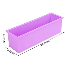 Molde de Jabón de Silicona Rectangular 1200ML - Tres Colores, Antiadherente, Bricolaje, Fácil de Limpiar - Herramienta para Tostadas (Púrpura)