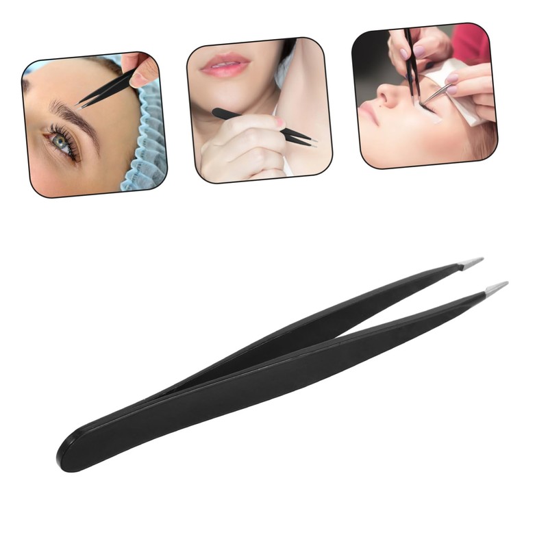 Baluue Precision Pointed Tweezers for Ingrown Hair Stainless Steel Eyebrow