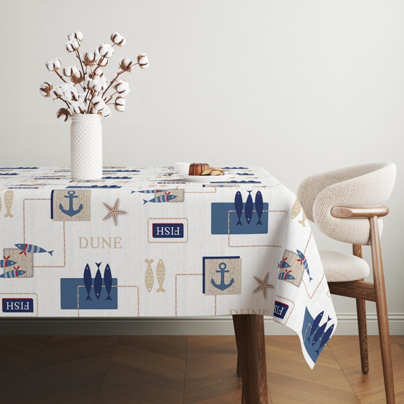 Martina Home Oilcloth Tablecloth Sea 100 x 140 cm Blue