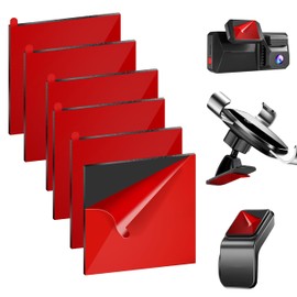 BNnYY 6Pcs Heavy Duty Dash Cam Adhesive Pads - Ultra Heat Resistant Double-Sided Adhesive Pads for Windshield, Dashboard, GPS & Camera Holders, Weatherproof & Customizable