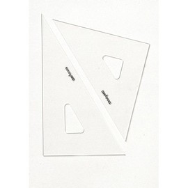 ドラパス(Drapas) 三角定規 目盛なし 2MM厚 15cm 13021