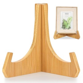 YHTCC Plate Stand for Display, 6 Inch Plate Bracket Wooden Display Stand for Photo Frame Picture Cookbook Recipe