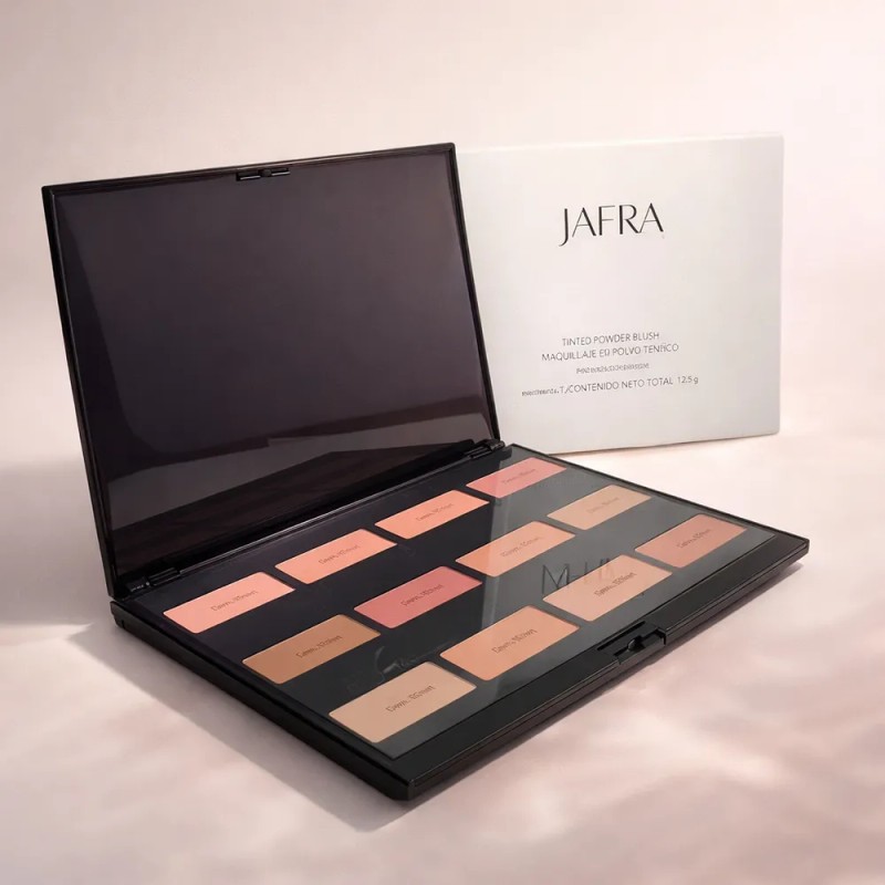 Paleta De Rubores Jafra 12 Tonos Diferentes 33.6 Grs Varios