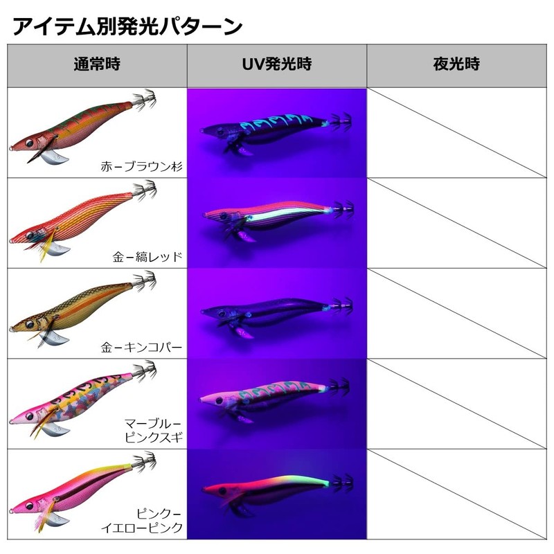 Daiwa Egi Emeraldas Stay RV Lure, No. 3.5, Luminous -