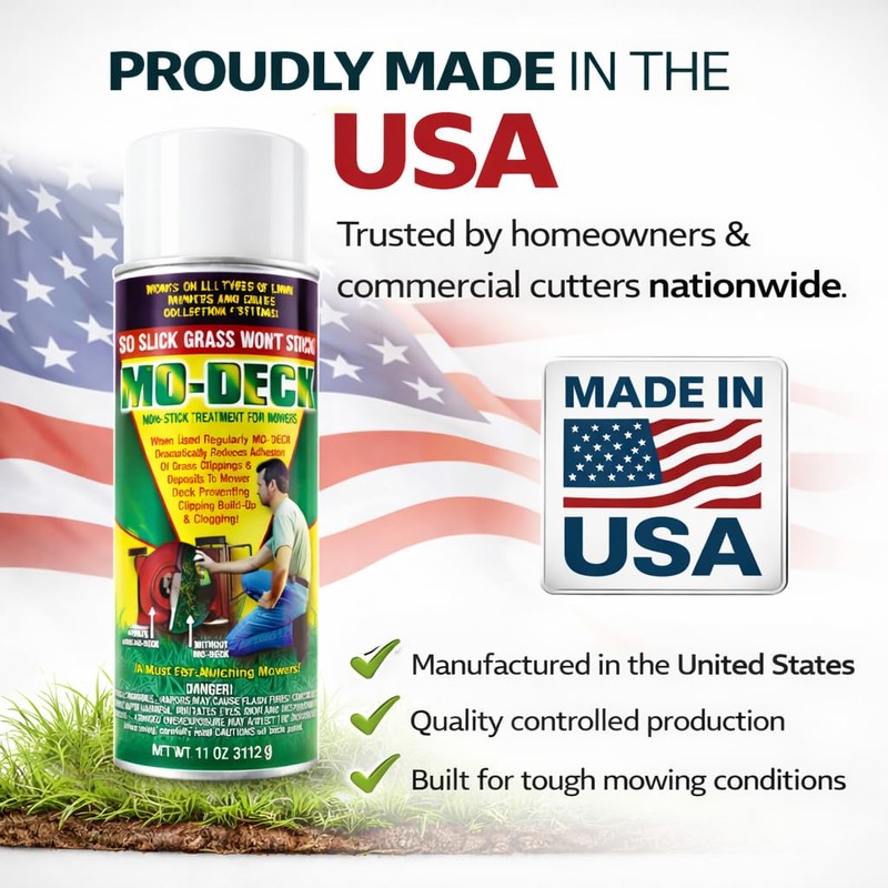 Mo Deck Lawn Mower Nonstick Spray – A Pressurized Can,