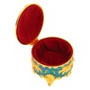 Retro Round Trinket Storage Organizer with Rose Pattern Round Metal