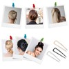 Huotflame U-Förmige Haarnadeln 3 Stück Set – Metall Hair Pins