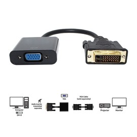 DVI to VGA Adapter, Bolongking DVI-D to VGA DVI 24+1 DVI-D Male to VGA Female Cable Adapter Converter for Display Card PC