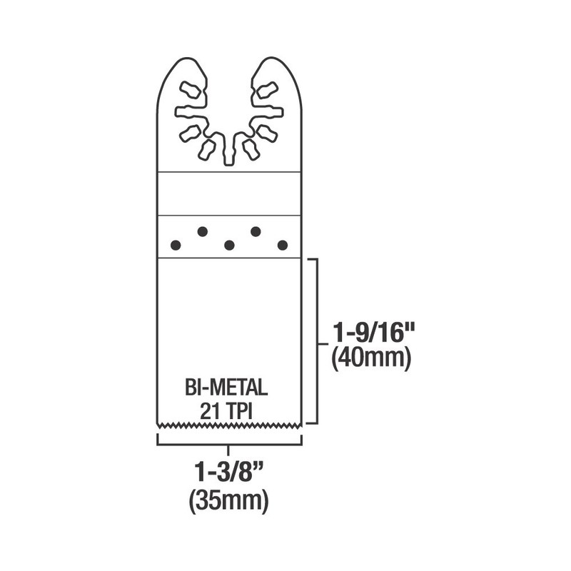 Genesis GAMT521 Universal Quick-Fit 1 3/8" Bi-Metal Flush Oscillating Multi-Tool