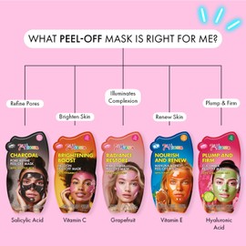 7th Heaven 7th Heaven Pink Guava Peel Off Face Mask with Grapefruit, Radiance Restore Cleansing and Vegan Peel Off Mask - Genuine 7th Heaven Face Masks Skincare